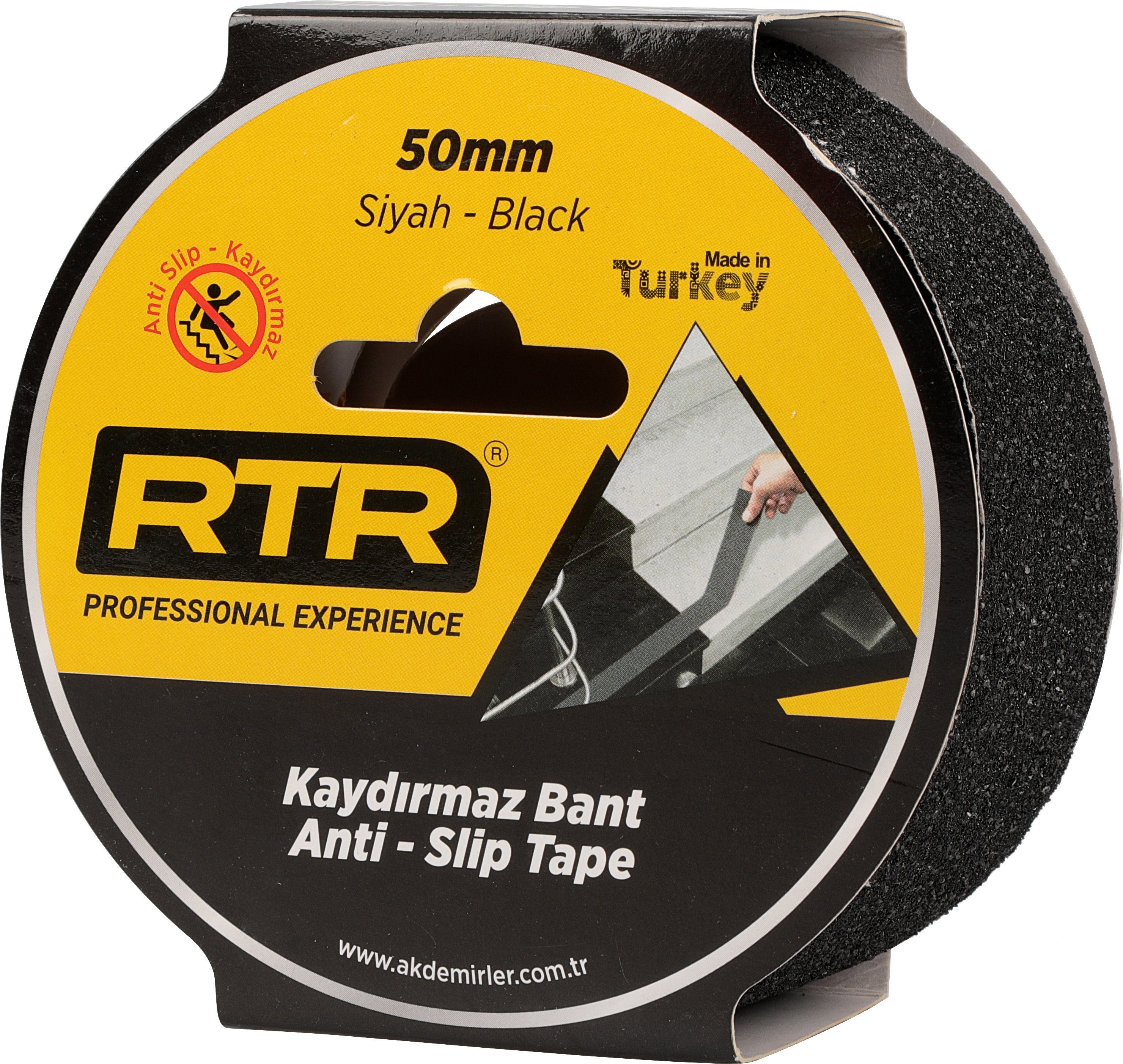 RTRMAX RNMK5015 MERDIVEN KAYDIRMAZ BANT SIYAH 50 mm*15 Mt